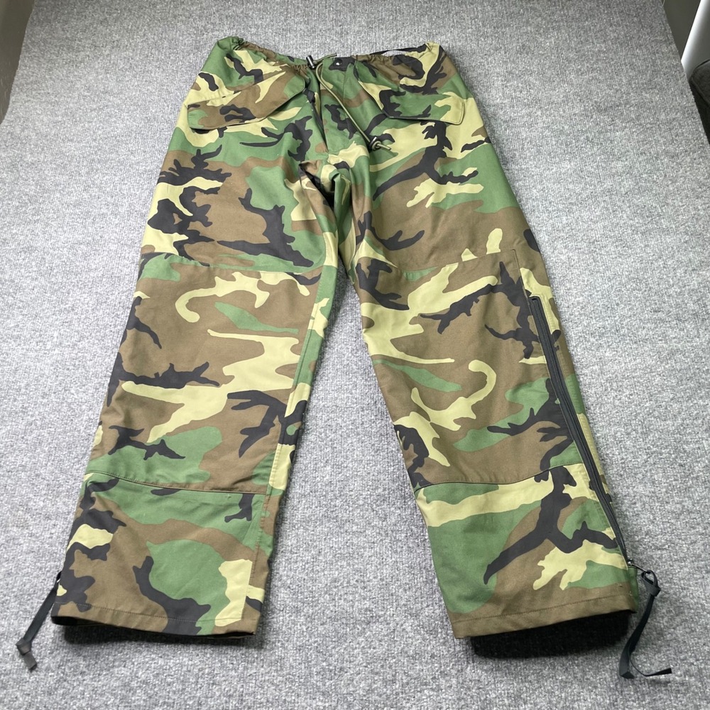 US Military ECWCS Gore-Tex Trousers Mens Medium Regular Camo Cold Weather Pants